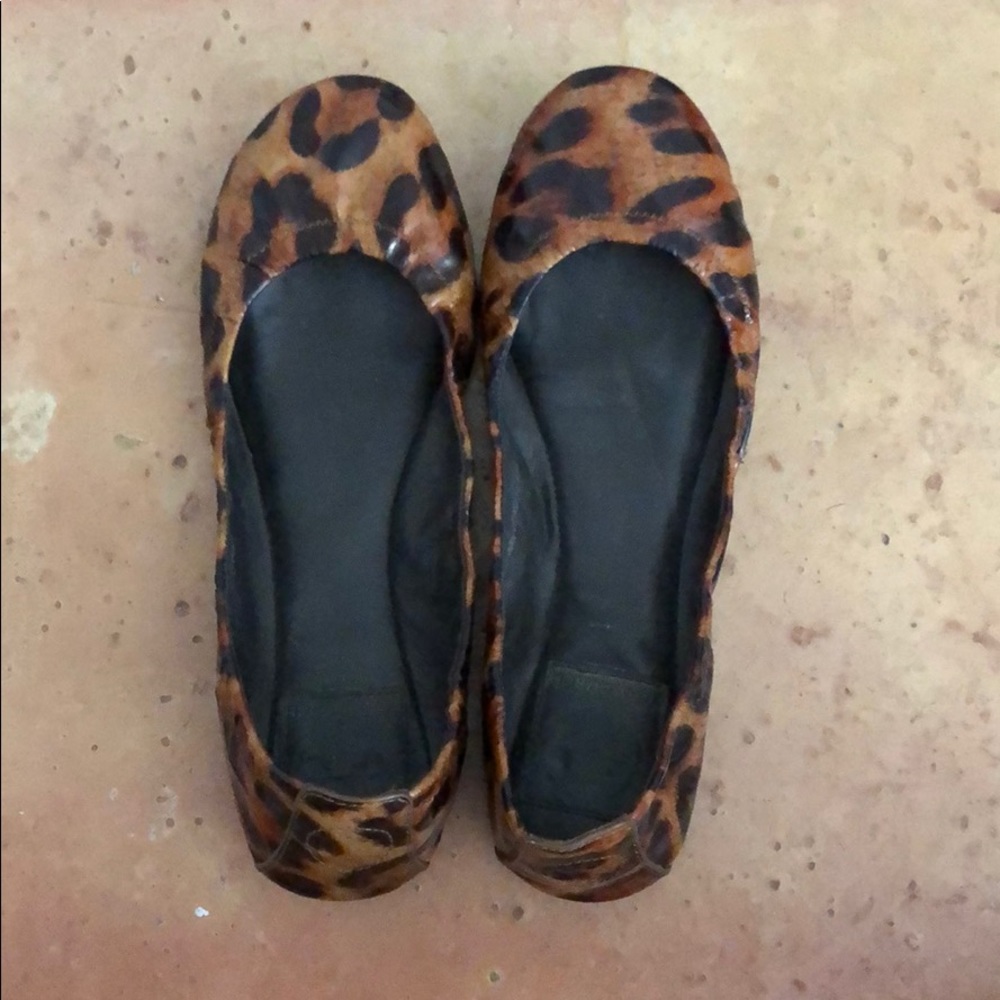 Tory burch leopard ballerinas